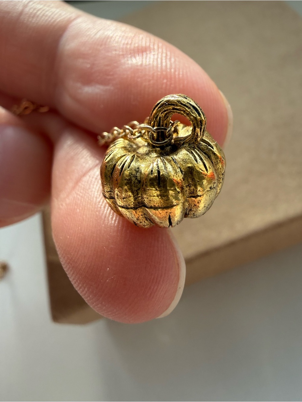 18k Gold plated Pumpkin Necklace